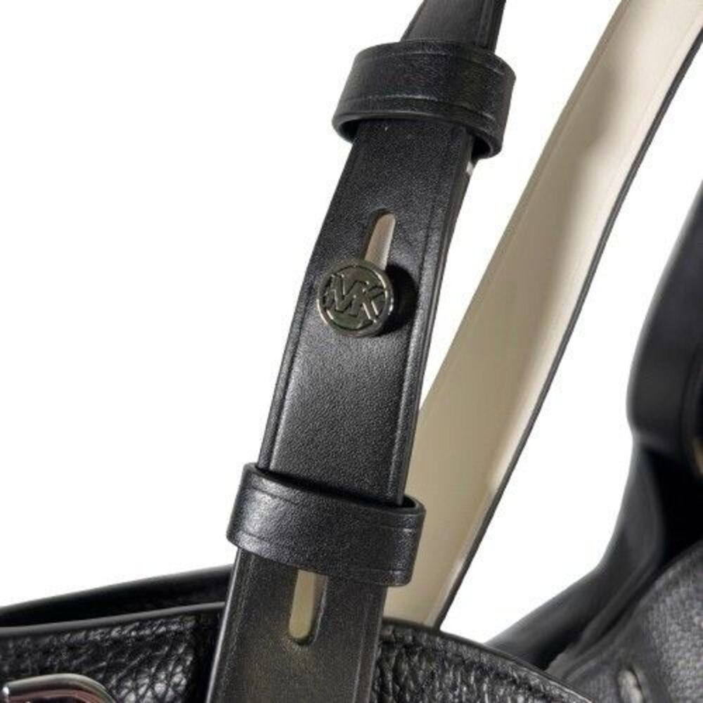 Michael Kors DOWNTOWN ASTOR Black/White Leather Lg Shoulder Tote Bag NWOT $498 - Picture 14 of 16